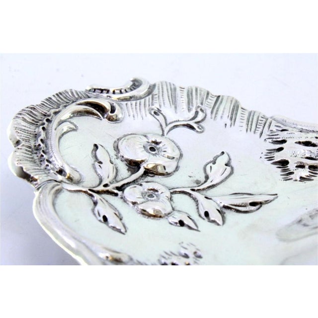 Silver Paddle with Applications and Raised Floral Motifs For Sale - Image 5 of 6