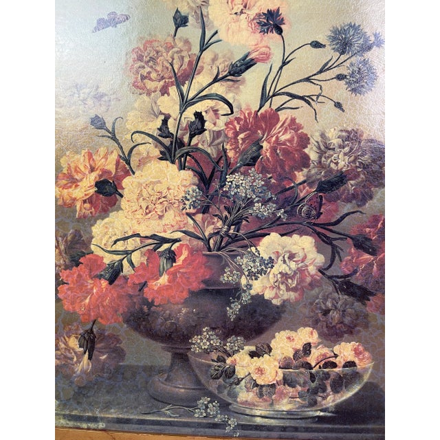 Victorian Baroque Floral Gold Framed Painting For Sale - Image 11 of 13