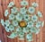 Art Deco 1970s Vintage Murano Style Hand-Painted Green Glass Floral Flush Mount Chandelier⁠ For Sale - Image 3 of 18