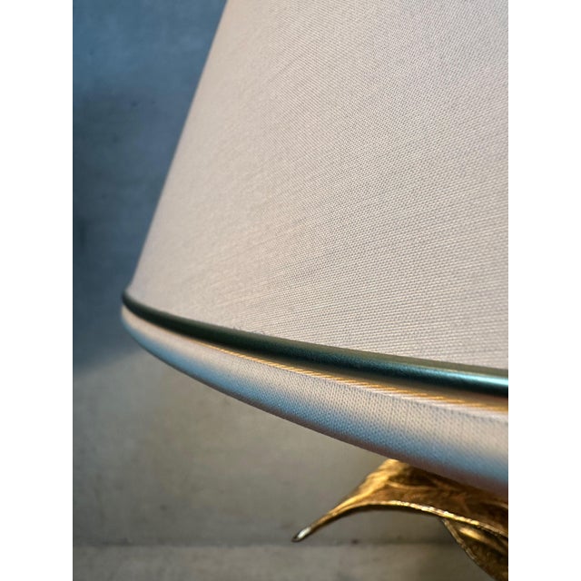 1970s Vintage Hollywood Regency Palm Table Lamp, 1970s For Sale - Image 5 of 11