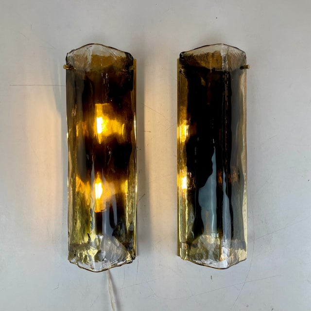 Murano and Brass Wall Lamps by J.T. Kalmar, Austria, 1960s, Set of 2 For Sale - Image 17 of 17