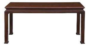 Chinese Chinoiserie Brown Finished Grass Cloth Altar Foyer Side Console Table