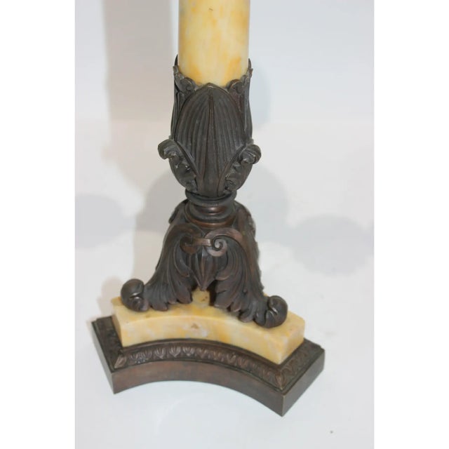 Metal Candlsticks Antique Charles X - A Pair For Sale - Image 7 of 15