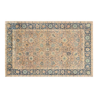 Antique Persian Tabriz Handwoven Wool Rug For Sale