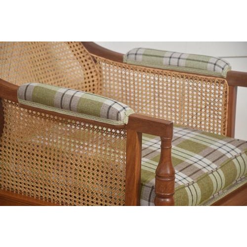 Gold Antique Bergère Armchair in Mahogany, 1890s For Sale - Image 8 of 12