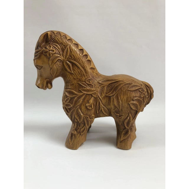 Mid-Century Modern Mid-Century California Pottery Floral Horse For Sale - Image 3 of 8