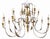 Monumental Swedish Provincial Gustavian 12-Light Iron and Parcel-Gilt Wood Chandelier, Late 18th Century, Professionally...
