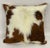 Modern 18x18 Tri-Color Premium Long-Haired Colombian Cowhide Pillow Cover – Handcrafted by Pablo Sota Designs For Sale - Image 3 of 11