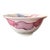 Vintage Studio Pottery Bowl 7.5 Inch Wheel Thrown Hand Painted Abstract Pink and Blue Ceramic For Sale