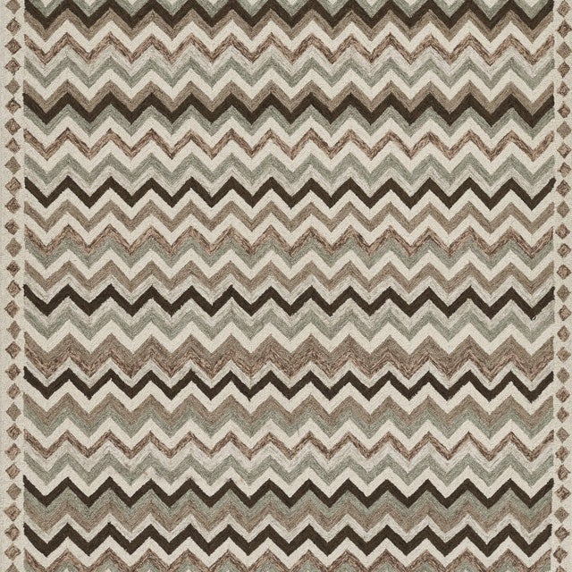 Erin Gates by Momeni Abbot Neutral Chevron Wool Rug 8' X 10' For Sale - Image 11 of 12