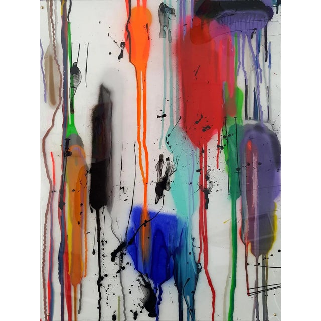 Polymer and spray paint on canvas supported by polycarbonate & canvas key frame Unique & hand signed work Gérard Pairé is...