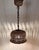 Rustic Vintage Rustic Ceiling Lamp with Beige-Brown Ceramic Shade on a Black Iron Chain, 1970s For Sale - Image 3 of 7