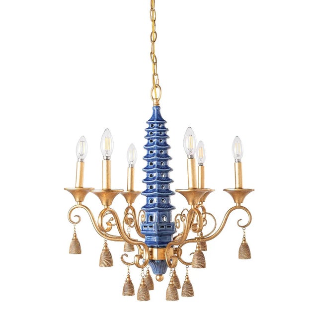 "Oh, Pagoda" is the wonderfully whimsical fixture that is inspired by an antique chandelier that hangs in the 'house of...