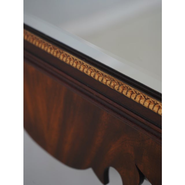 Wood Henkel Harris Mahogany Shell Carved Hanging Wall Mirror For Sale - Image 7 of 12