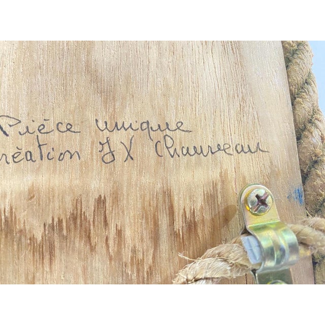 1970s Driftwood and Rope Mirror in Grey Color, France, 1970s For Sale - Image 5 of 15