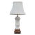 1980s Marbro Hand Carved Solid Alabaster White Lamp with Base For Sale