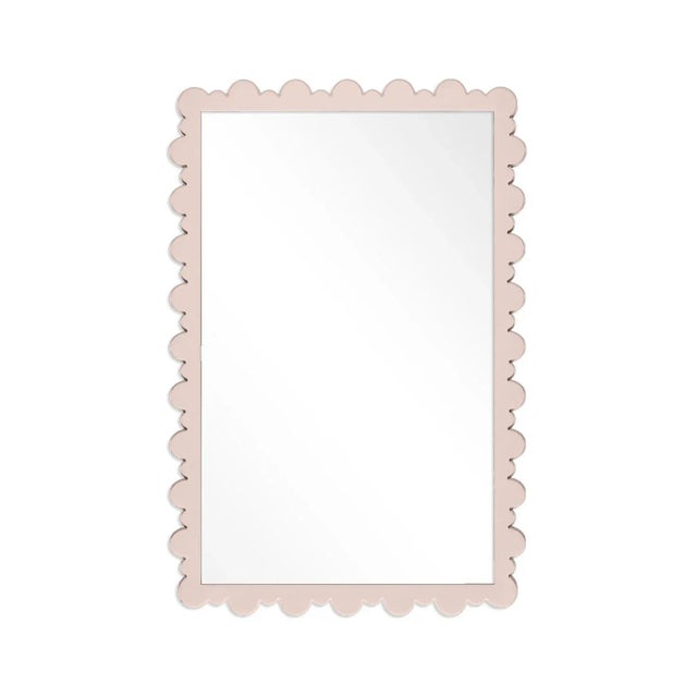 Contemporary Fleur Home Garden District Valmont Rectangle Mirror in Pink Ground, 38.75x49 For Sale - Image 3 of 3