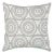 Pasargad Home Naples Embroidered Pillow, Grey/Ivory For Sale