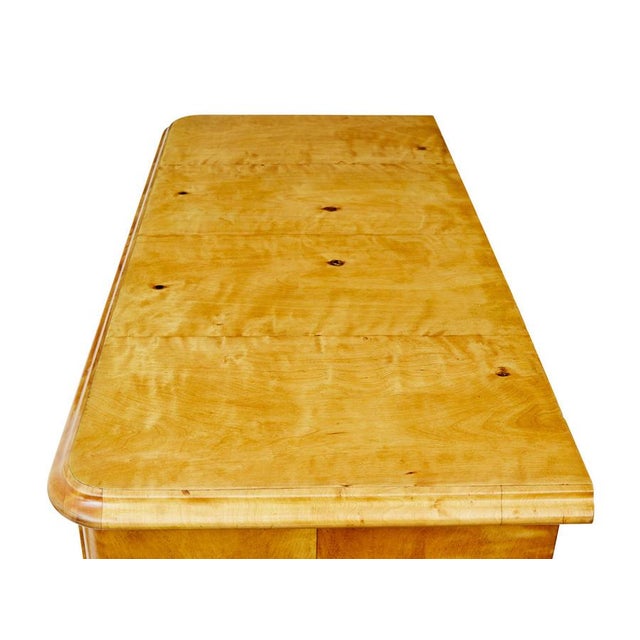 Goldenrod Swedish Tiger Birch Chest of Drawers, 1870s For Sale - Image 8 of 10