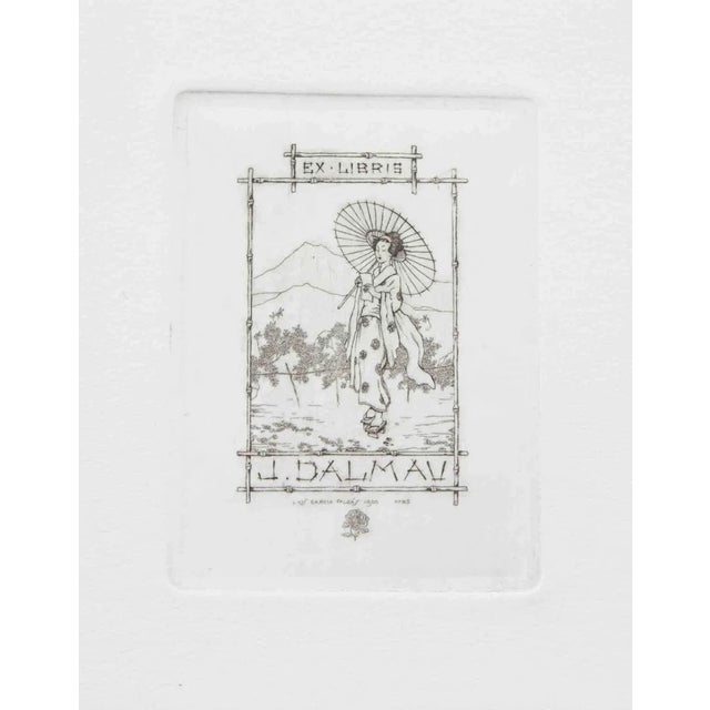 Luis Garcia Falgàs, Ex Libris J. Dalmau, Etching, Early 20th Century For Sale