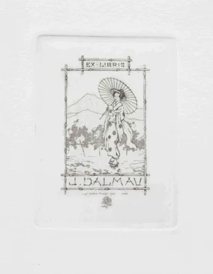 Luis Garcia Falgàs, Ex Libris J. Dalmau, Etching, Early 20th Century