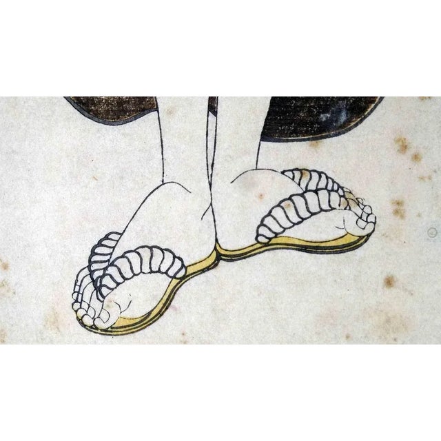 Utagawa Kunisada III, Theater Actor in Black Coat on Stage, Woodcut, 19th Century For Sale - Image 9 of 10