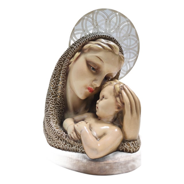 Vintage Glazed Ceramic and Brass Figurine by Arturo Pannunzio, Italy, 1940s For Sale