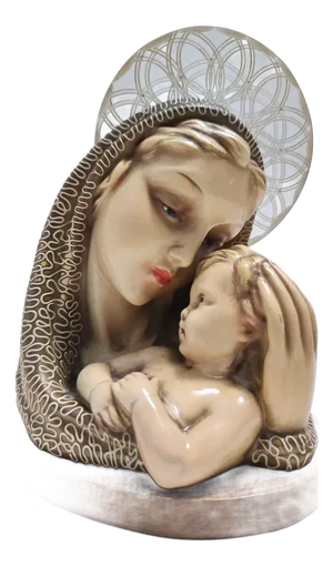 Vintage Glazed Ceramic and Brass Figurine by Arturo Pannunzio, Italy, 1940s