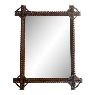 Tramp Art Frame Antique #2 For Sale