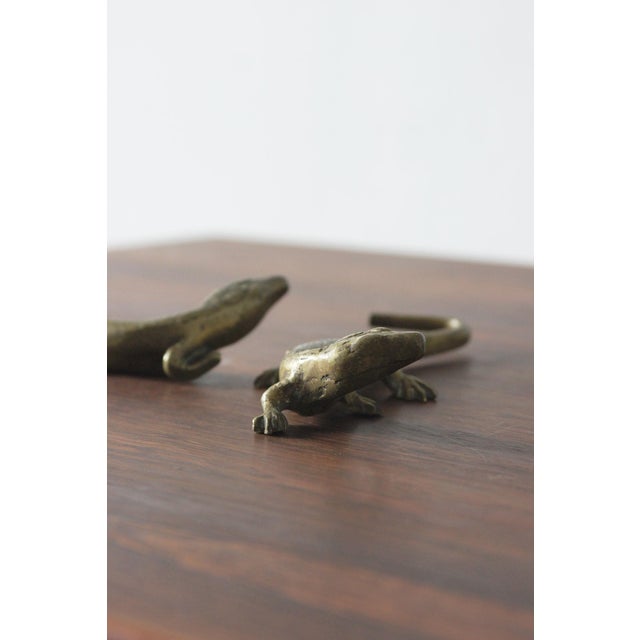 Brass Lizard Figures, 1960s, Set of 2 For Sale - Image 6 of 7