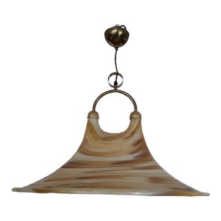 Funnel Fiberglass Ceiling Lamp with Double Outlet, 1970s For Sale