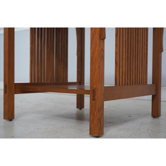 Stickley Square Mission Oak Lamp Table For Sale - Image 9 of 14