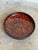Mid-Century Modern Red Fat Lava Glaze Ceramic Plate 1960s For Sale - Image 9 of 10