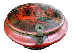 Hand-Made Chinese Red Lacquered Chinoiserie Box
