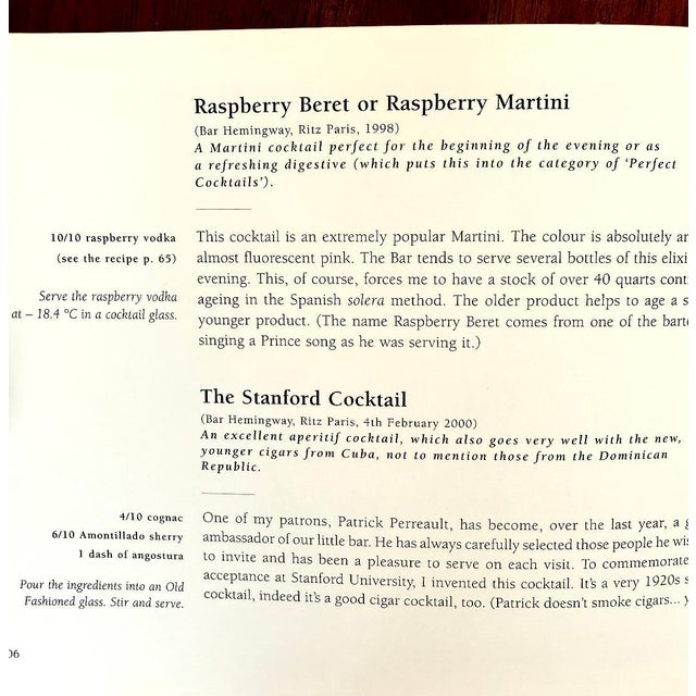 The Cocktails of the Ritz Paris, Bar Hemingway by Colin Peter Field 2003, 1st English Edition Hardcover Book For Sale - Image 14 of 16