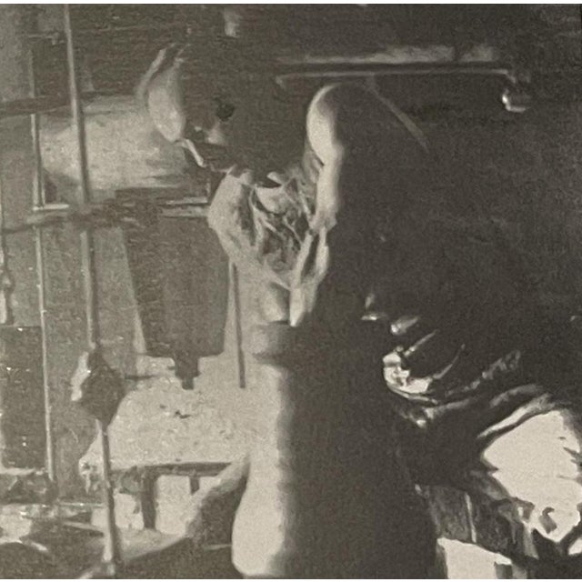 Modernist Large-Fired Salt Stoneware Yellow Vase without Neck from Bouffioulx, 1950s For Sale - Image 13 of 14