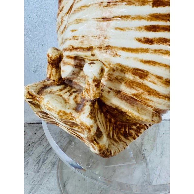 Boho Chic Large Vintage Snail Planter For Sale - Image 3 of 7