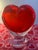 Glass Murano Red & Clear Bulacante Heart Vase For Sale - Image 7 of 12