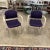 Beautiful pair of purple eggplant Giancarlo Peretti Chairs. Floor seat height 18. Perfect for the interior designer.