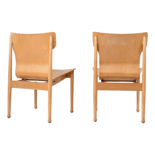 Stacking Chairs by Peter Hvidt and Orla Mølgaard-Nielsen for Portex, Denmark, 1944, Set of 2 For Sale