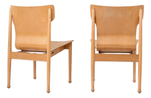 Stacking Chairs by Peter Hvidt and Orla Mølgaard-Nielsen for Portex, Denmark, 1944, Set of 2
