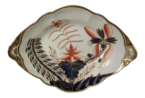 1810 Spode Imari Porcelain 2214 Banana Tree Dessert Dish