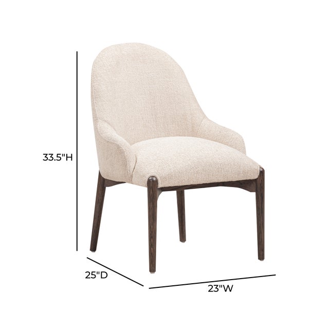 Glendale Natural Performance Chenille Dining Chair For Sale - Image 9 of 9