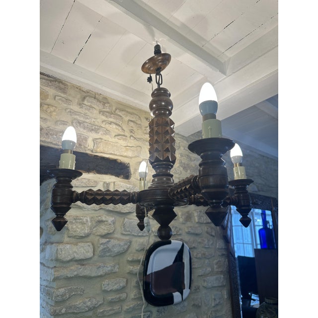 Vintage Pendant Light by Charles Dudouyt, 1940s For Sale - Image 4 of 18