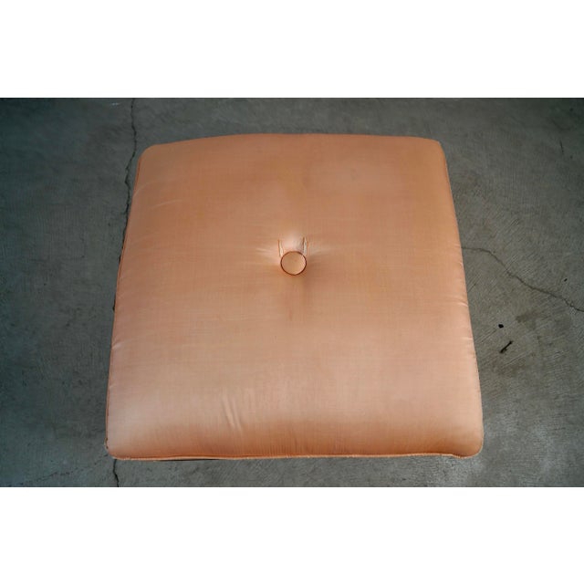 Brass 1980’s Hollywood Regency Brass Ottoman / Stool For Sale - Image 8 of 12
