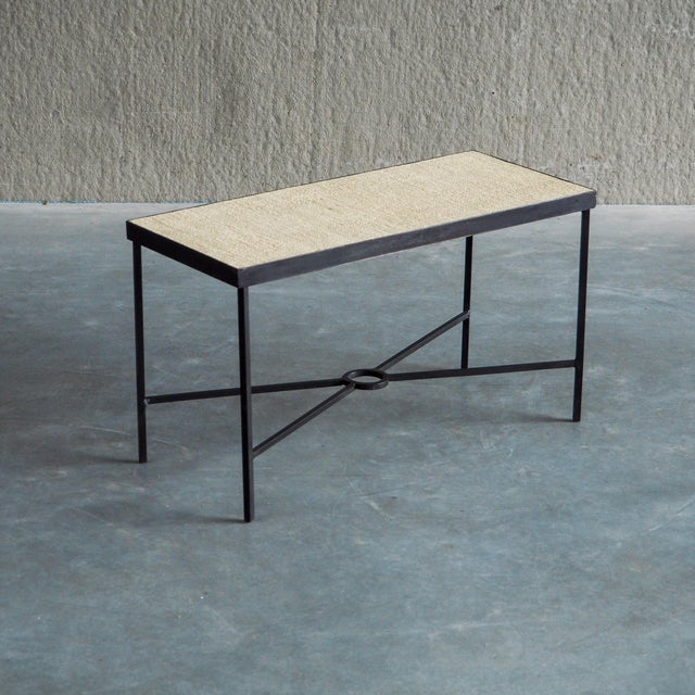 Minimalist Metal Side Tables with Plaster-Fiber Tops, 1960s, Set of 2 For Sale - Image 10 of 18