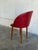 Red Red Vinyl Barrel Accent Chair With Tapered Wood Legs Mid-Century Modern 1960s For Sale - Image 8 of 11