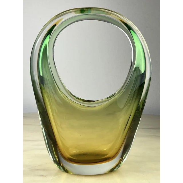 Sommerso Murano Glass Vase, Italy, 1960s For Sale - Image 9 of 9