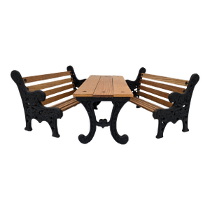 Vintage 1990's Byers Choice Benches and Picnic Table