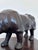 Traditional Large Vintage Handcrafted Leather Rhinoceros Statue For Sale - Image 3 of 12